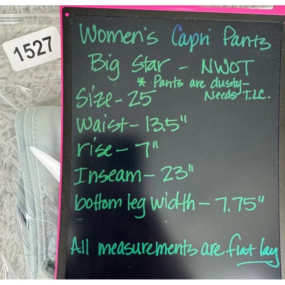 Big Star Womens Light Wash Denim Capri Jeans Size 25R 100% Cotton Made In USA NW - Picture 6 of 16